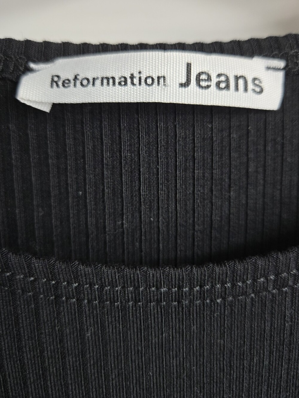 Reformation Jeans Kendy Black  Bodycon Mini Dress Short Sleeves - Picture 3 of 11